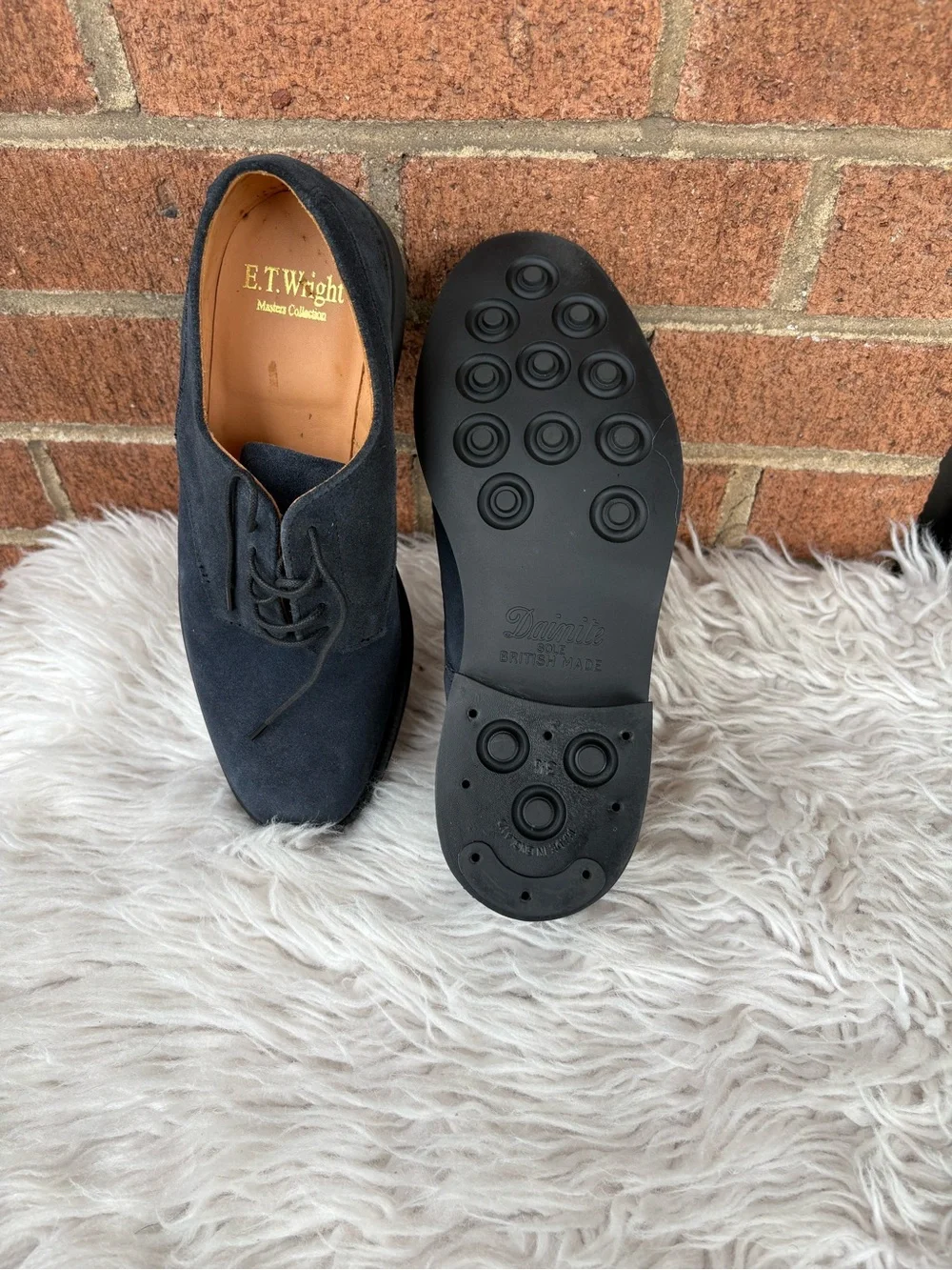 Men's Suede Derby Shoes in Navy - Elegant Lace-Up